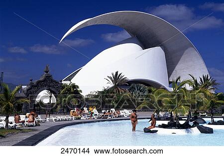 Tourists in front of auditorium, Auditorio de Tenerife, Santa Cruz De Tenerife, Tenerife, Canary Islands, Spain View Large Photo Image Picture - Tourists in front of auditorium, Auditorio de Tenerife, Santa Cruz De Tenerife, Tenerife, Canary Islands, Spain . Fotosearch