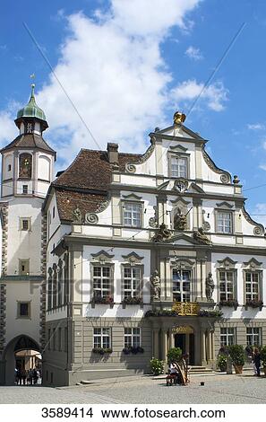 Town hall, Wangen im Allgaeu, Baden-Wuerttemberg, Germany, Europe View Large Photo Image Picture - Town hall, Wangen im Allgaeu, Baden-Wuerttemberg, Germany, Europe . Fotosearch