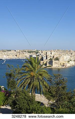 View from Valetta to Vittoriosa, Malta View Large Photo Image Stock Photo - View from Valetta to Vittoriosa, Malta . Fotosearch