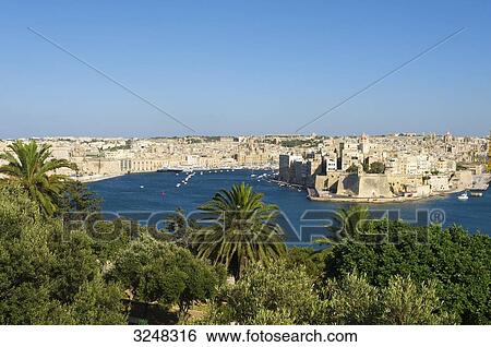 View from Valletta to Vittoriosa, Malta View Large Photo Image Stock Photograph - View from Valletta to Vittoriosa, Malta . Fotosearch