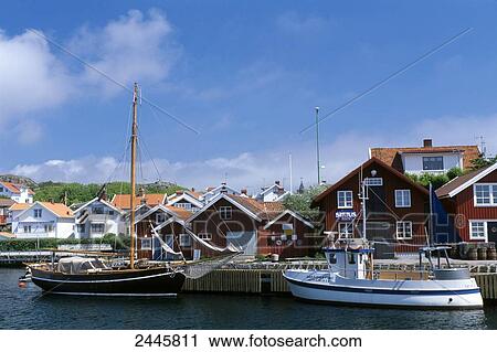 Village at waterfront, Skarhamn, Tjorn Municipality, Vastra Gotaland County, Sweden View Large Photo Image Stock Image - Village at waterfront, Skarhamn, Tjorn Municipality, Vastra Gotaland County, Sweden . Fotosearch