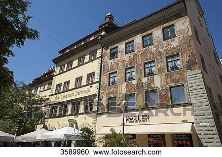Wall painting, Konstanz, Badne-Wuerttemberg, Germany, Europe View Large Photo Image Stock Image - Wall painting, Konstanz, Badne-Wuerttemberg, Germany, Europe . Fotosearch