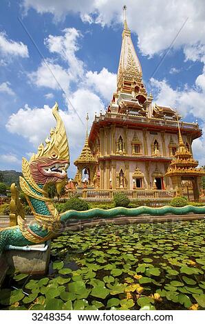 Wat Chalong, Phuket, Thailand View Large Photo Image Picture - Wat Chalong, Phuket, Thailand . Fotosearch