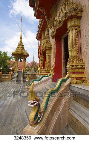 Wat Chalong, Phuket, Thailand View Large Photo Image Stock Image - Wat Chalong, Phuket, Thailand . Fotosearch