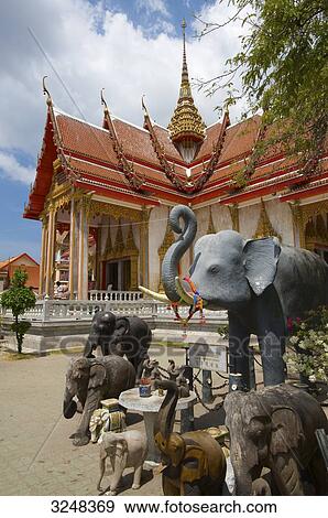 Wat Chalong, Phuket, Thailand View Large Photo Image Stock Photo - Wat Chalong, Phuket, Thailand . Fotosearch