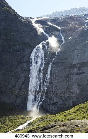 Waterfall in forest View Large Photo Image Stock Image - Waterfall in forest . Fotosearch
