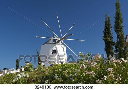 Wind mill, Castro Marim, Algarve, Portugal View Large Photo Image Stock Image - Wind mill, Castro Marim, Algarve, Portugal . Fotosearch