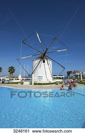 Windmill Resort, Albufeira, Algarve, Portugal View Large Photo Image Stock Image - Windmill Resort, Albufeira, Algarve, Portugal . Fotosearch
