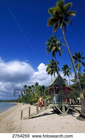 Woman standing on beach, Boqueron Beach, Puerto Rico View Large Photo Image Stock Photo - Woman standing on beach, Boqueron Beach, Puerto Rico . Fotosearch