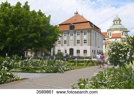 Stock Image - Zumsteinhaus, Kempten, Allgaeu, Bavaria, Germay, Europe . Fotosearch