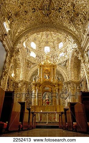 内部 の 大聖堂 Capilla Del ロサリオ サント ドミンゴ 教会 Puebla メキシコ ストックイメージ Fotosearch