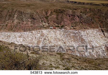Aerial view of salt mine, Urubamba Valley, Peru View Large Photo Image Stock Image - Aerial view of salt mine, Urubamba Valley, Peru . Fotosearch