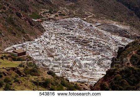 Aerial view of salt mine, Urubamba Valley, Peru View Large Photo Image Stock Photograph - Aerial view of salt mine, Urubamba Valley, Peru . Fotosearch