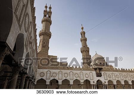 Al-Azhar Mosque, Cairo, Egypt View Large Photo Image Stock Image - Al-Azhar Mosque, Cairo, Egypt . Fotosearch