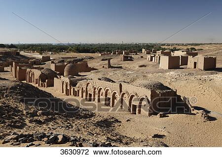 Al-Bagawat Christian cemetery at Kharga Oasis, Libyan Desert, Egypt View Large Photo Image Stock Image - Al-Bagawat Christian cemetery at Kharga Oasis, Libyan Desert, Egypt . Fotosearch