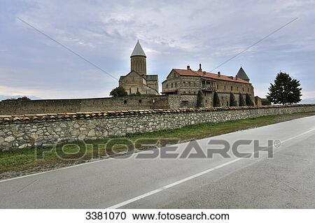 Stock Image - Alaverdi Monastery and cathedral, Telavi, Georgia . Fotosearch