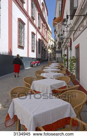 Stock Photography - Alley, Sevilla, Andalucia, Spain . Fotosearch