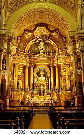 Altar of church, San Pedro Church, Lima, Lima Province, Lima Region, Peru View Large Photo Image Stock Image - Altar of church, San Pedro Church, Lima, Lima Province, Lima Region, Peru . Fotosearch