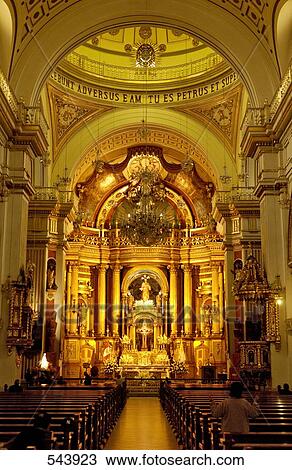 Altar of church, San Pedro Church, Lima, Lima Province, Lima Region, Peru View Large Photo Image Stock Image - Altar of church, San Pedro Church, Lima, Lima Province, Lima Region, Peru . Fotosearch