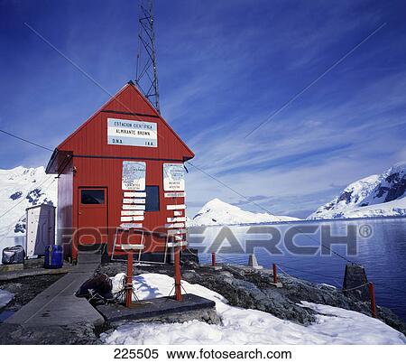 Analysis station along seaside, Paradise Bay, Antarctica View Large Photo Image Stock Photography - Analysis station along seaside, Paradise Bay, Antarctica . Fotosearch