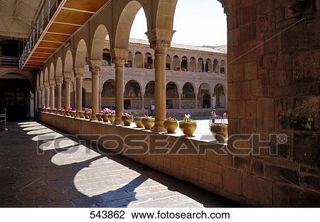 Arcade in monastery, Monastery Of Santo Domingo, Cuzco, Cusco Region, Peru View Large Photo Image Stock Image - Arcade in monastery, Monastery Of Santo Domingo, Cuzco, Cusco Region, Peru . Fotosearch