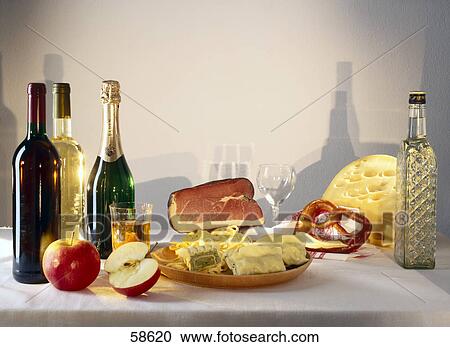 Arrangement of swabian pasta with bacon, cheese and wine, Germany, Europe View Large Photo Image Stock Image - Arrangement of swabian pasta with bacon, cheese and wine, Germany, Europe . Fotosearch