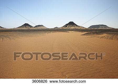 Black Desert, Libyan Desert, Egypt, Africa View Large Photo Image Stock Photograph - Black Desert, Libyan Desert, Egypt, Africa . Fotosearch