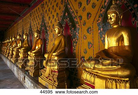 Buddha statues inside temple, Wat Arun, Bangkok, Thailand View Large Photo Image Stock Photography - Buddha statues inside temple, Wat Arun, Bangkok, Thailand . Fotosearch