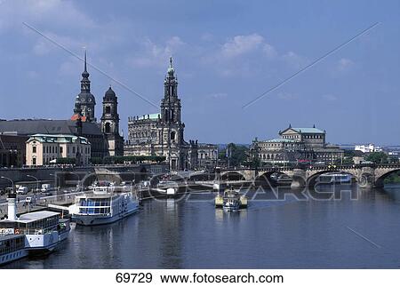 Building at riverfront, Dresden, Saxony, Germany View Large Photo Image Stock Photo - Building at riverfront, Dresden, Saxony, Germany . Fotosearch
