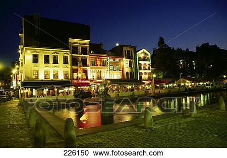 Building lit up at night, Brussels, Wallonien, Belgium View Large Photo Image Stock Image - Building lit up at night, Brussels, Wallonien, Belgium . Fotosearch