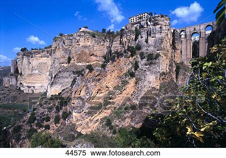 Building on hilltop, Ronda, Andalusia, Spain View Large Photo Image Stock Photography - Building on hilltop, Ronda, Andalusia, Spain . Fotosearch