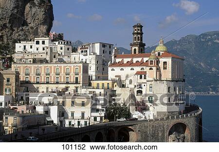 Buildings at waterfront, Atrani, Amalfi Coast, Italy View Large Photo Image Stock Image - Buildings at waterfront, Atrani, Amalfi Coast, Italy . Fotosearch