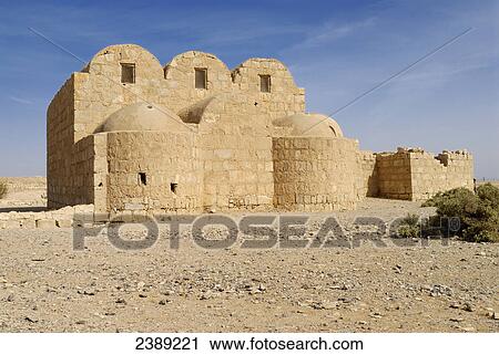 Castle in desert, Jordan View Large Photo Image Stock Image - Castle in desert, Jordan . Fotosearch