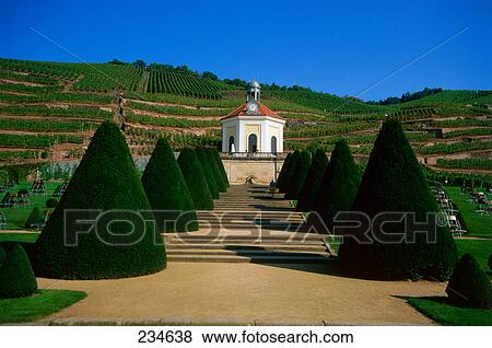 Castle on hill, Wackerbarth Castle, Saxon Wine Route, Radebeul, Saxony, Germany View Large Photo Image Stock Photo - Castle on hill, Wackerbarth Castle, Saxon Wine Route, Radebeul, Saxony, Germany . Fotosearch
