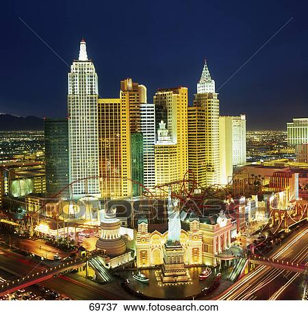 City lit up at night, Las Vegas, Nevada, USA View Large Photo Image Stock Photo - City lit up at night, Las Vegas, Nevada, USA . Fotosearch