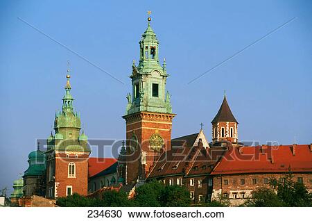 Clock tower of castle, Wawel Castle, Krakow, Poland View Large Photo Image Stock Image - Clock tower of castle, Wawel Castle, Krakow, Poland . Fotosearch