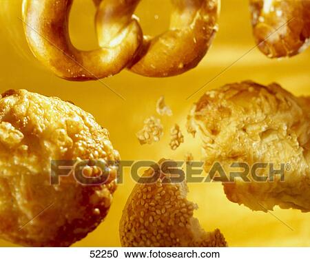 Close-up of assorted bread rolls and baked goods View Large Photo Image Stock Image - Close-up of assorted bread rolls and baked goods . Fotosearch