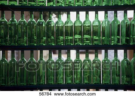 Close-up of bottles in rows View Large Photo Image Picture - Close-up of bottles in rows . Fotosearch
