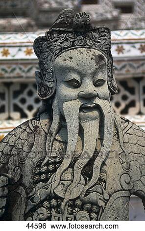 Close-up of chinese figure, Wat Arun, Bangkok, Thailand View Large Photo Image Stock Photograph - Close-up of chinese figure, Wat Arun, Bangkok, Thailand . Fotosearch