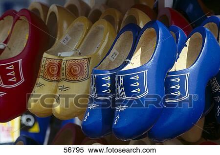 Stock Photography - Close-up of Dutch clogs, Netherlands . Fotosearch