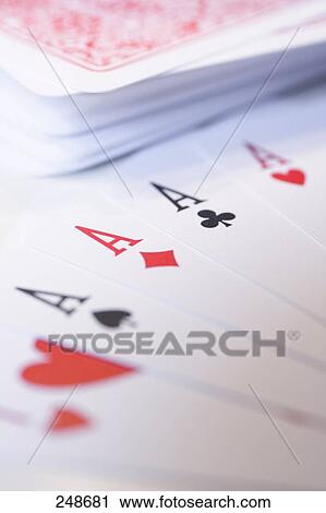 Stock Image - Close-up of playing cards . Fotosearch