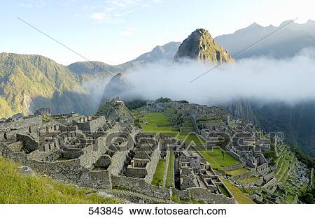 Clouds over old ruins on mountain, Inca Ruins, Machu Picchu, Cusco Region, Peru View Large Photo Image Stock Photography - Clouds over old ruins on mountain, Inca Ruins, Machu Picchu, Cusco Region, Peru . Fotosearch