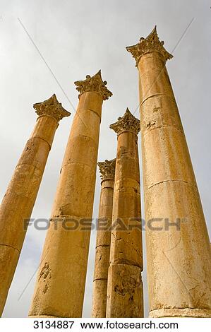 Columns of Artemis temple, Gerasa, Jordan View Large Photo Image Stock Photo - Columns of Artemis temple, Gerasa, Jordan . Fotosearch