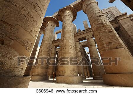 Columns, Temple of Karnak, Karnak, Egypt, Africa View Large Photo Image Stock Photograph - Columns, Temple of Karnak, Karnak, Egypt, Africa . Fotosearch