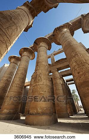 Columns, Temple of Karnak, Karnak, Egypt, Africa View Large Photo Image Stock Photography - Columns, Temple of Karnak, Karnak, Egypt, Africa . Fotosearch