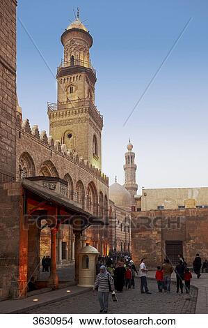 Complex Madrasah Mausoleum and Mosque, Cairo, Egypt View Large Photo Image Picture - Complex Madrasah Mausoleum and Mosque, Cairo, Egypt . Fotosearch