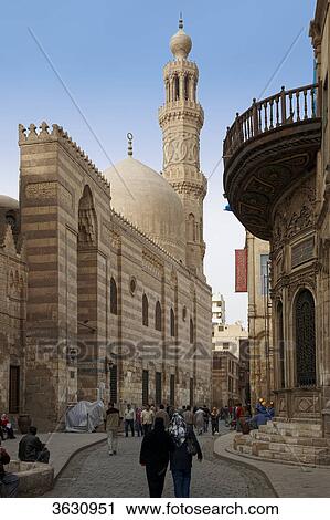 Complex Madrasah Mausoleum and Mosque, Cairo, Egypt View Large Photo Image Stock Image - Complex Madrasah Mausoleum and Mosque, Cairo, Egypt . Fotosearch