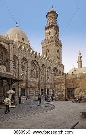 Complex Madrasah Mausoleum and Mosque, Cairo, Egypt View Large Photo Image Stock Image - Complex Madrasah Mausoleum and Mosque, Cairo, Egypt . Fotosearch