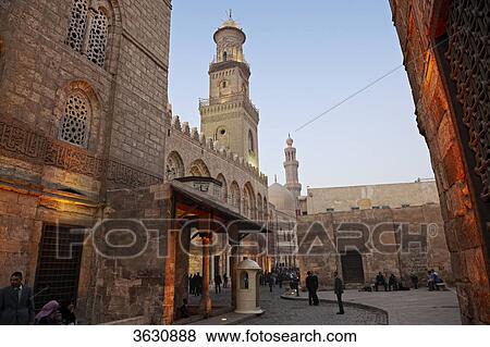 Complex Madrasah Mausoleum and Mosque, Cairo, Egypt View Large Photo Image Stock Photo - Complex Madrasah Mausoleum and Mosque, Cairo, Egypt . Fotosearch