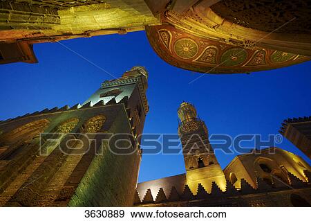 Complex Madrasah Mausoleum and Mosque, Cairo, Egypt View Large Photo Image Stock Photo - Complex Madrasah Mausoleum and Mosque, Cairo, Egypt . Fotosearch